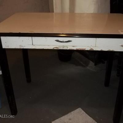 Sellers enamel table with drawer