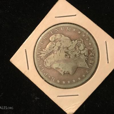 Carson city 1892 silver dollar 