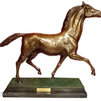 BRONZE HORSE SCULPTURE BY PRINCE MONYO MIHAILESCU NASTUREL (B. 1926), LIMITED EDITION NUMBERED 6/21