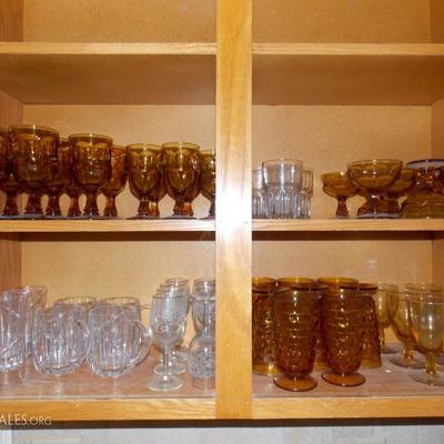 Amber glassware sets