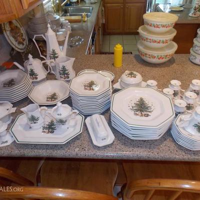 Nikko Christmas dinnerware set-Lots of pieces!