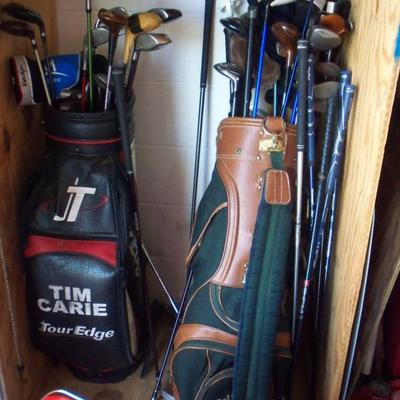 2 - Golf bags and clubs