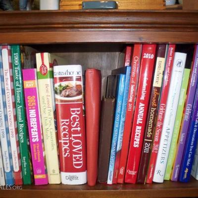 Just a few of the cookbooks that we have.