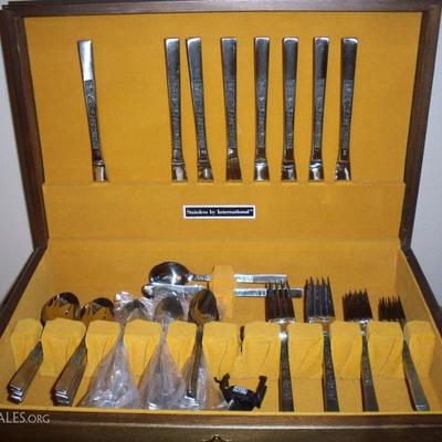 Service for 8 Stainless Flatware by International
