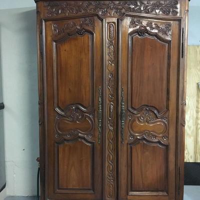 Hand Carved Armoire 