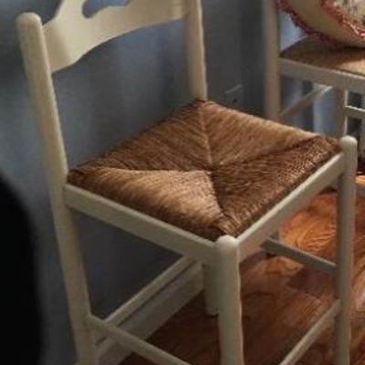 Three cane bar chairs 