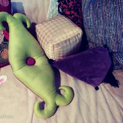 assorted professional upholstered pillows