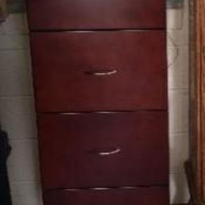 All wood file cabinet (can be used as a regular cabinet for clothing or storage other than files! ~ $25
Check out Pinterest for 