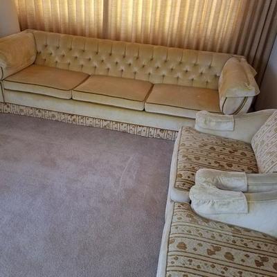$120 for the couch and 2 chairs in the picture