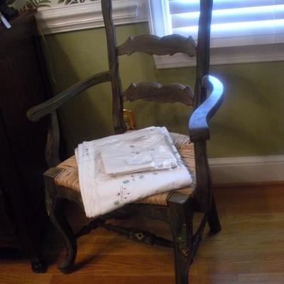one of pair of painted french dining chair