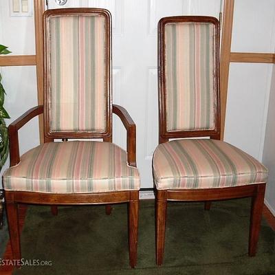 2 ARM CHAIRS AND SIDE CHAIRS
