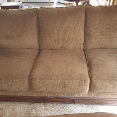 one of two matching sofas
