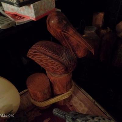 carved pelican