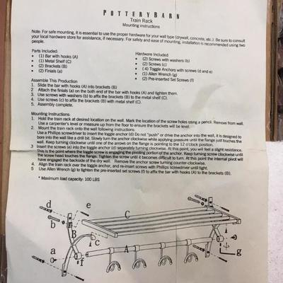 Pottery Barn train rack