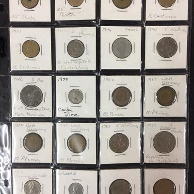 Foreign coins from around the world