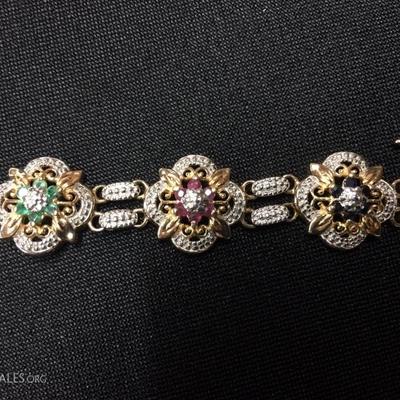 .925 gold plated bracelet