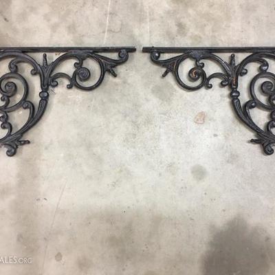 Antique wrought iron corbels