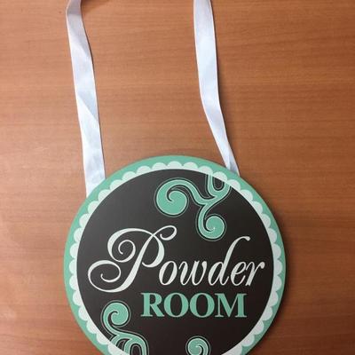 Powder room sign