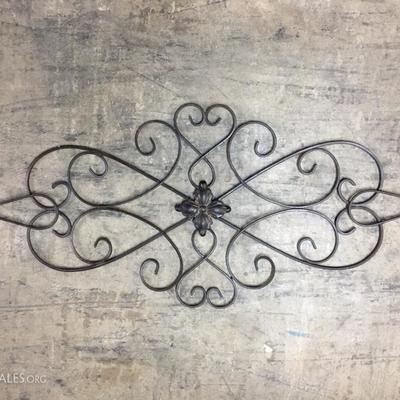 Metal scrolling wall art