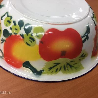 Enamelware fruit bowl