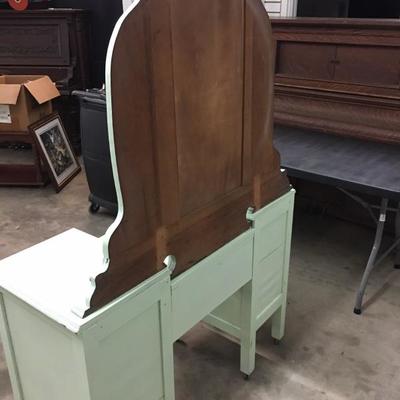 Mint dresser with stool