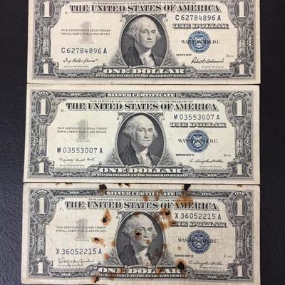 1957, 1957A, 1957B Silver Certificates