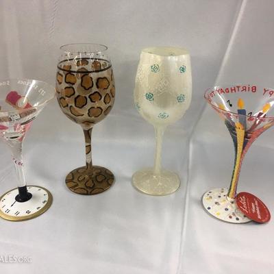 Wine and martini glasses
