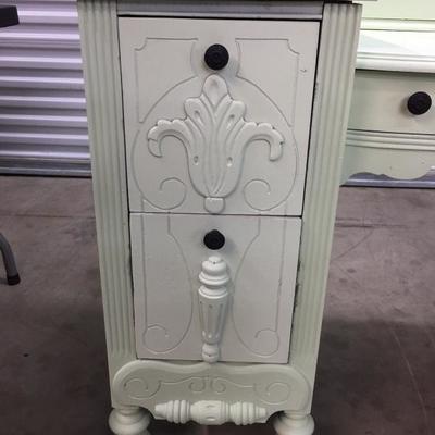 Mint dresser with stool