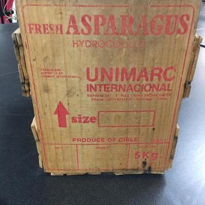 Asparagus wooden crate