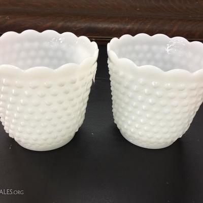 Fire King hobnail bowls