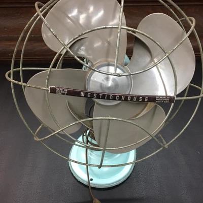 Westinghouse vintage blue fan