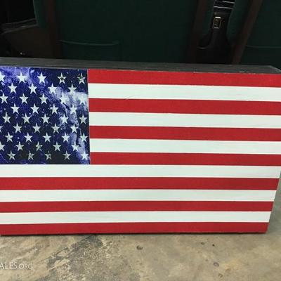 American flag cabinet