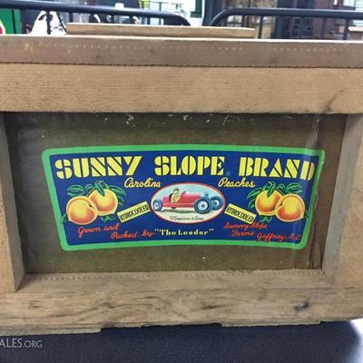 Sunny Slope peach crate