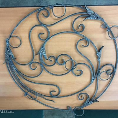 Metal scrolling wall art