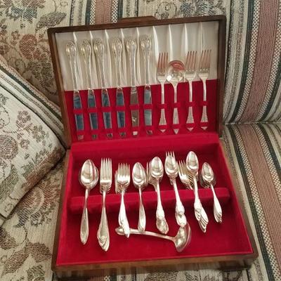 Silverplated flatware in box was $75..now $37.50