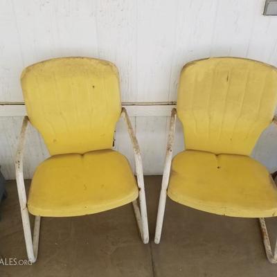 Pair vintage lawn chairs $55