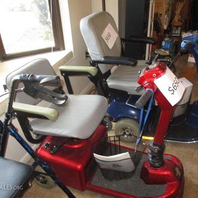 2 working mobility scooters that run great and hardly used!!