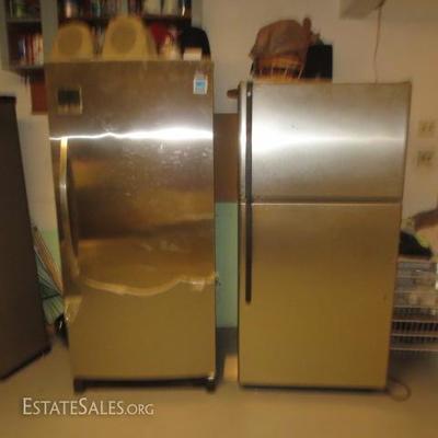 Kenmore elite Large Stainless Freezer / GE  Stainless Refrigerator