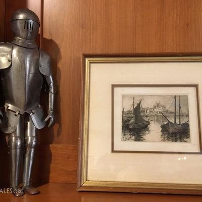 Etching, Miniature Suit of Armor 