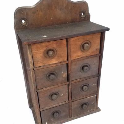 Primitive Wall Hanging Spice Cabinet 