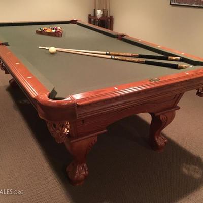 Gorgeous American Heritage billiards table with additional ping pong top.
