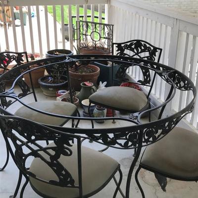 Patio table and chairs, no glass top