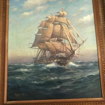 Clipper Ship painting by F. Myron Mark