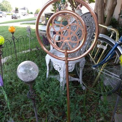Yard Decor, Decoration Decorative, vintage copper yard sprinkler