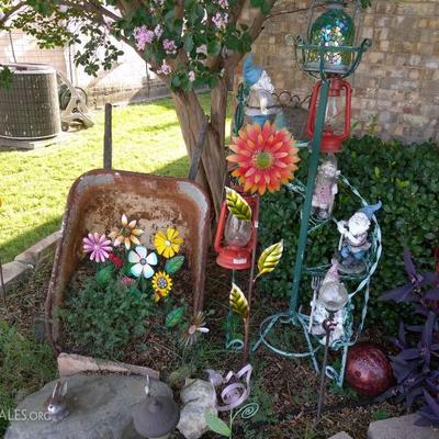 Yard Decor, Decoration - Copper Yard Flowers