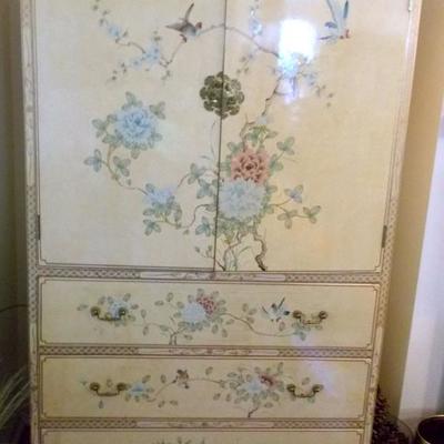 Chinese painted cabinet $350
6' X 3' X 1' 4