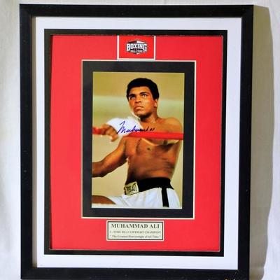 Muhammad Ali Autographed Picture Framed