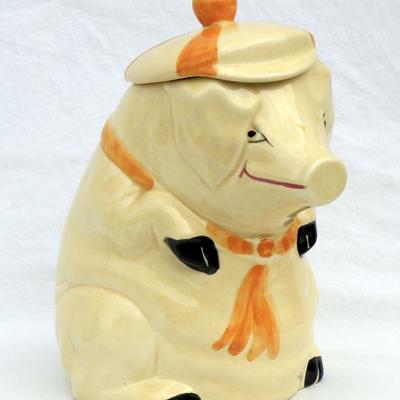 Pig with hat  Cookie Jar