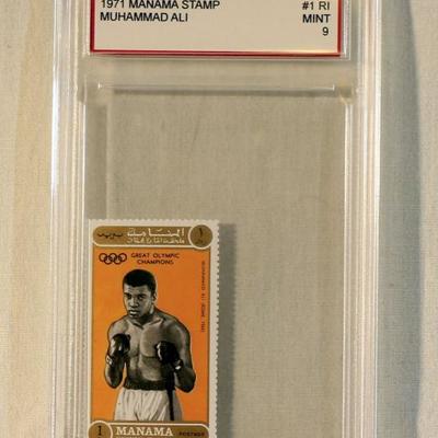 RARE 1971 Manama Stamp Muhammad Ali Olympics Stamp