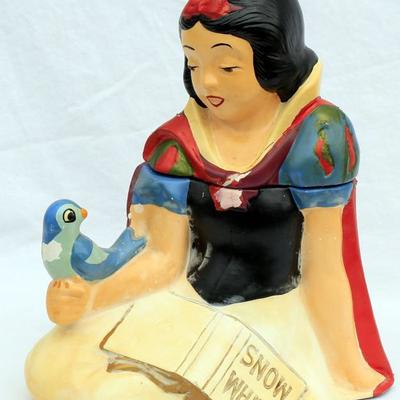 Snow White Disney Cookie Jar Blue Bird